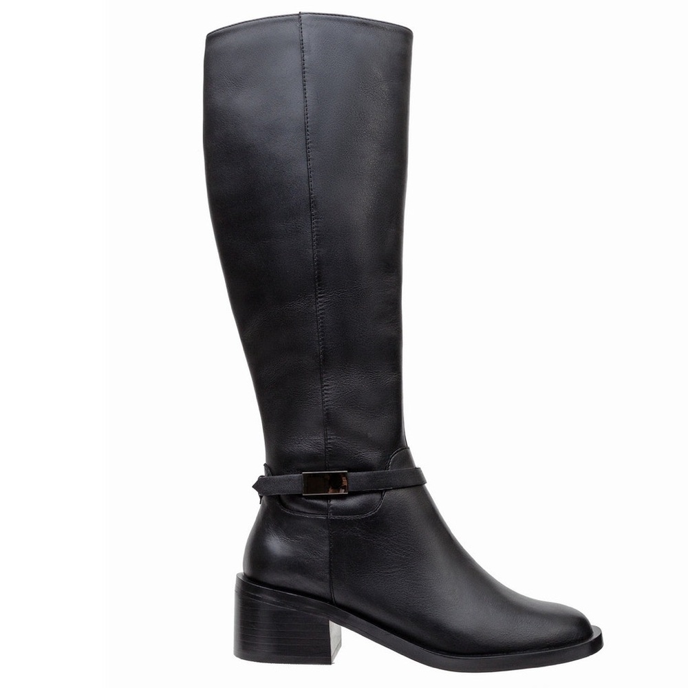 NWOT LINEA Paolo Kamile Knee-High Riding Boots. Size: 7 Color: Black